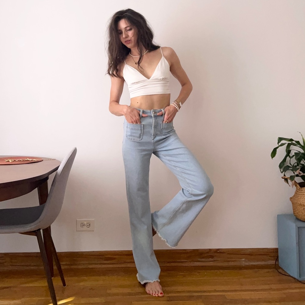 & OTHER STORIES Wide leg High Rise Jeans, size 27